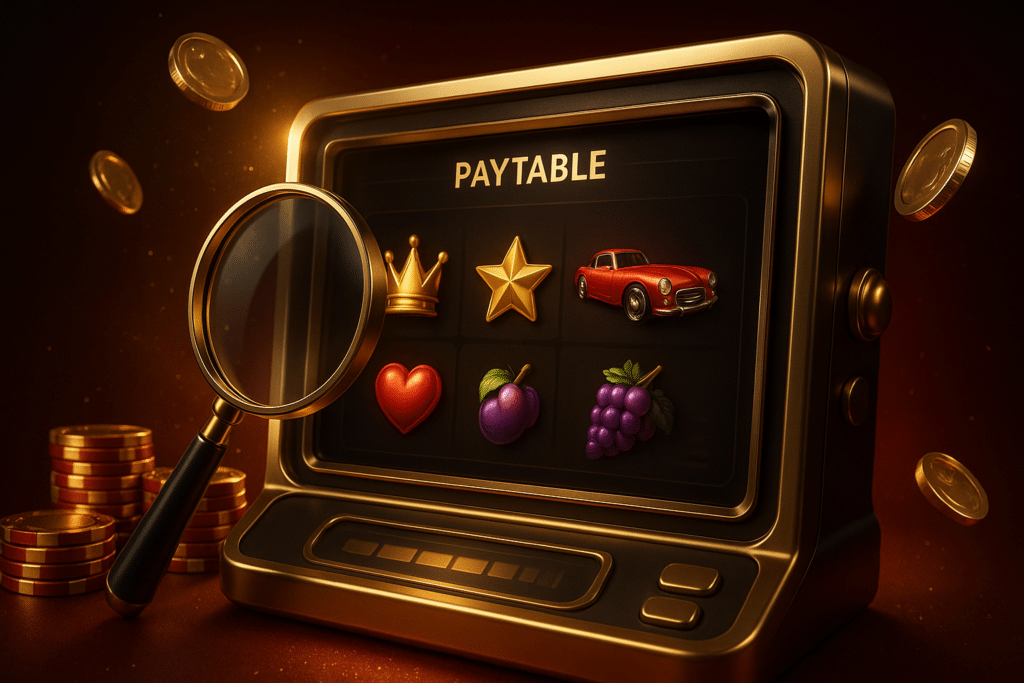 วิธีที่ 1: เช็กค่า RTP จากหน้าเกมและตารางจ่าย (Paytable)